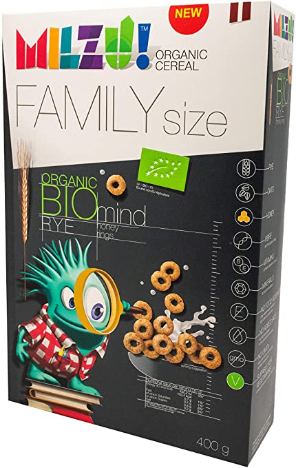 Milzu Cereal Rings with Honey 400g