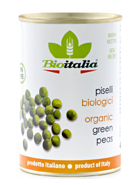 BioItalia Garden Peas (made from Fresh Peas) 400g